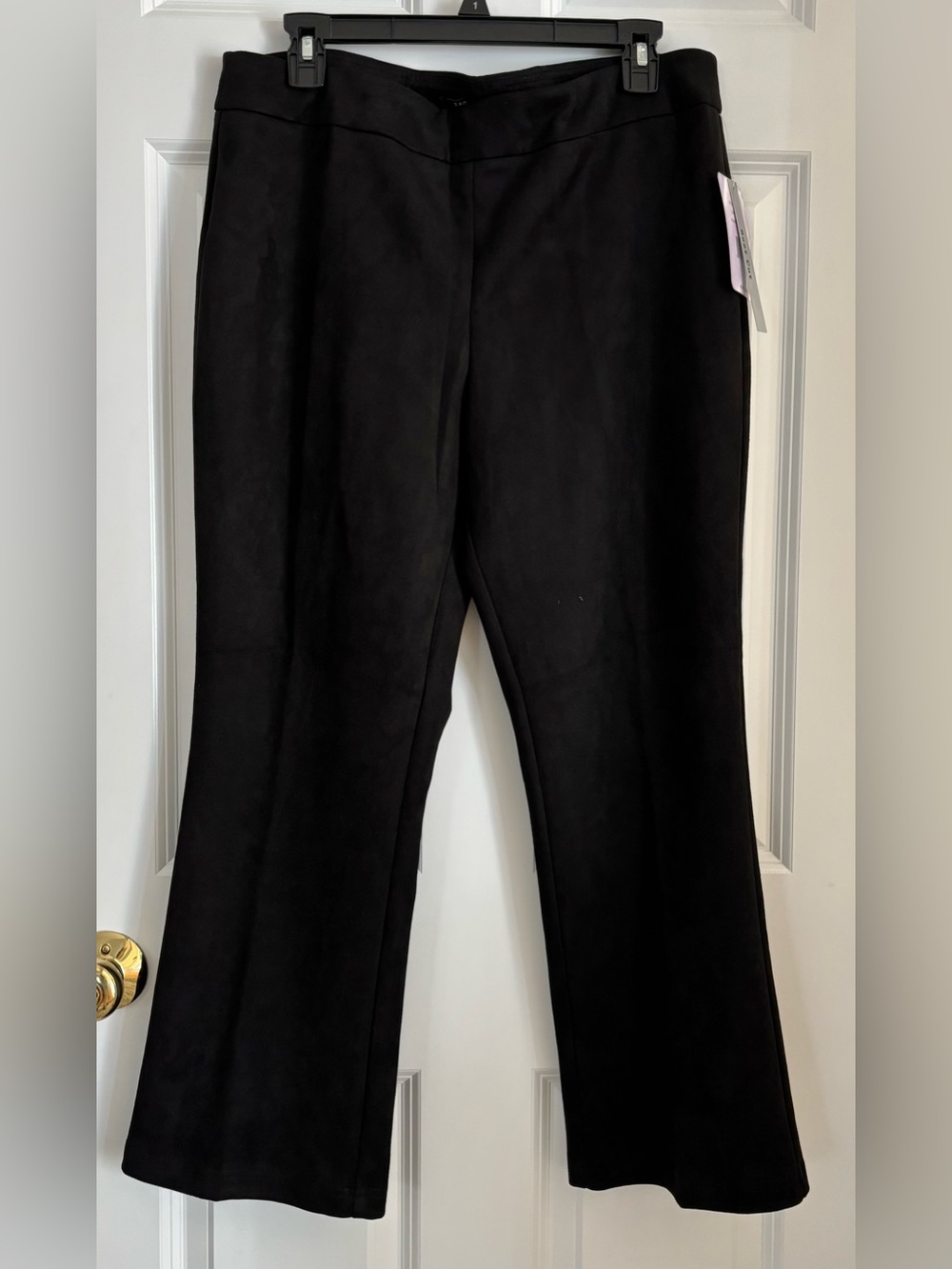 Black Pull-On Boot-Cut Pants